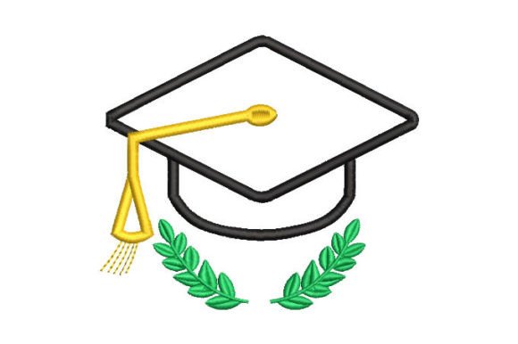 Reviewing Graduation Cap with Branches Embroidery
