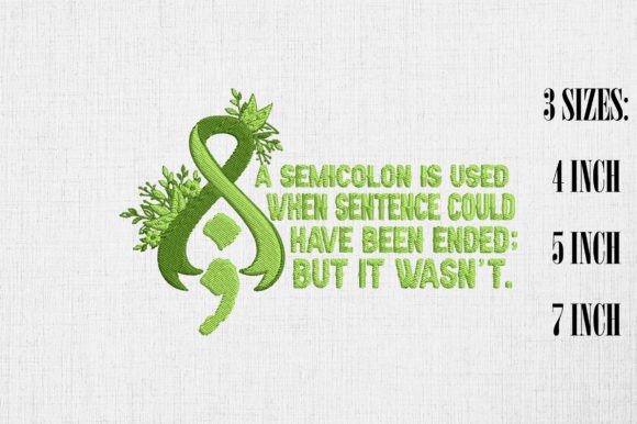 Semicolon Mental Health Embroidery Review